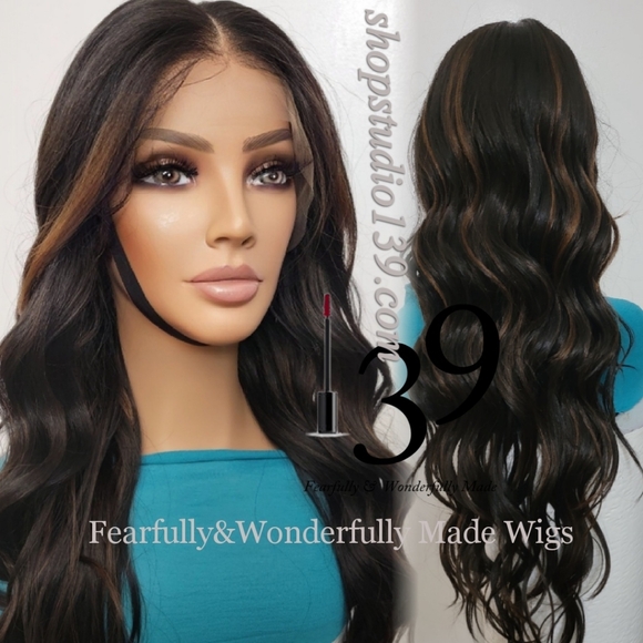 Human hair HD lace front wig with shifting part - Picture 3 of 3